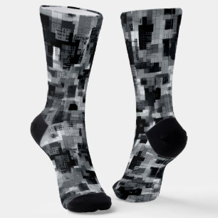 Chaussette Mosaïque matricielle monochrome