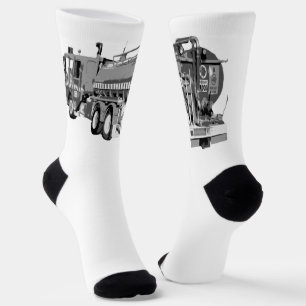 Chaussette Moteur de feu peint à l'huile grise, Chaussettes d