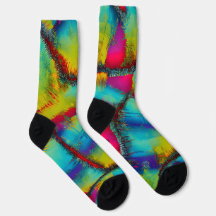 Chaussette Motif Abstrait coloré