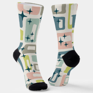 Chaussette Motif Abstrait moderne rétro du milieu du siècle