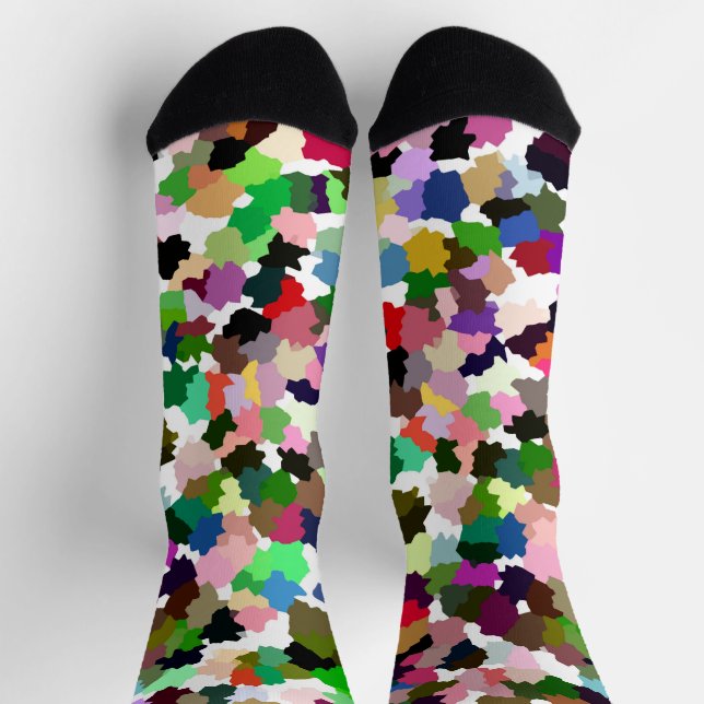 Chaussette Motif Abstrait multicolore (Haut)