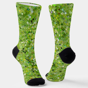 CHAUSSETTE MOTIF ABSTRAIT VERT
