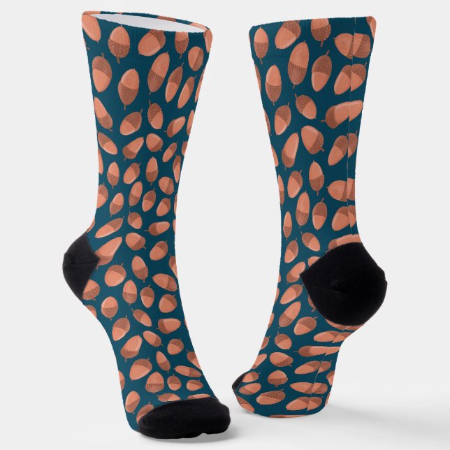 Chaussette Motif Acorn bleu (Angulaire)
