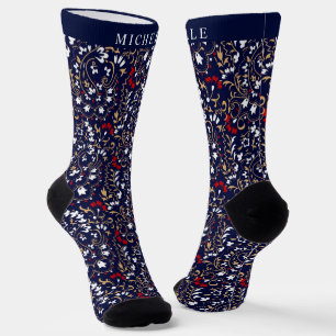 Chaussette Motif bleu bleu bleu bleu bleu blanc bleu marine