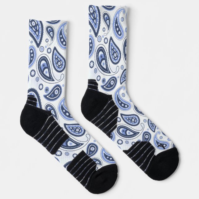 Chaussette Motif Blue Paisley (Droite)