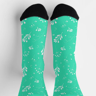 Chaussette Motif botanique avec élément floral minimaliste
