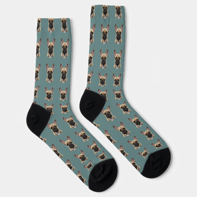 Chaussette Motif Bouledogue Français (Droite)