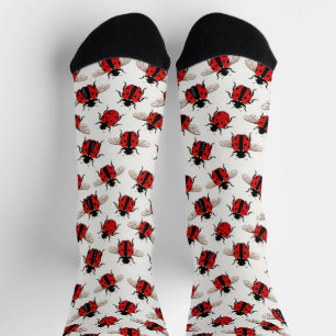 Chaussette Motif coccinelle