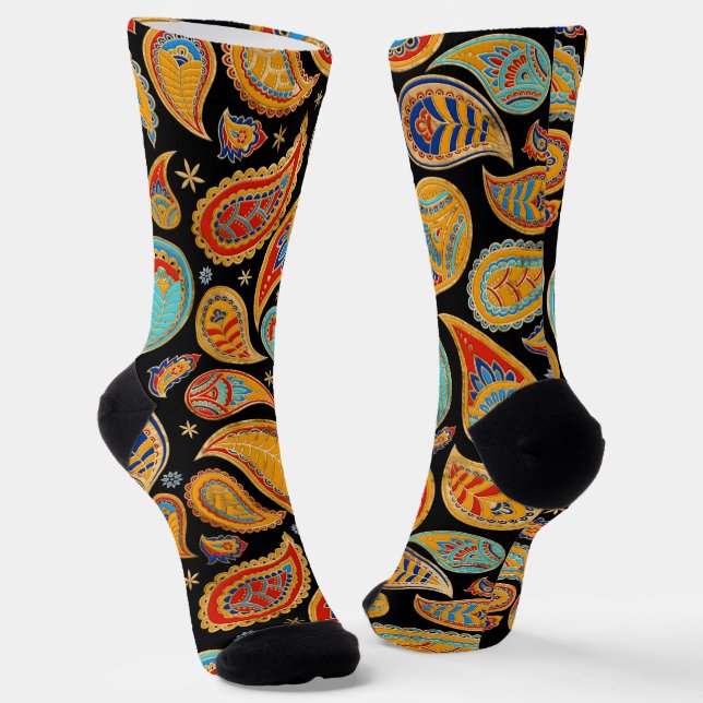 Chaussette Motif coloré Paisley (Angulaire)