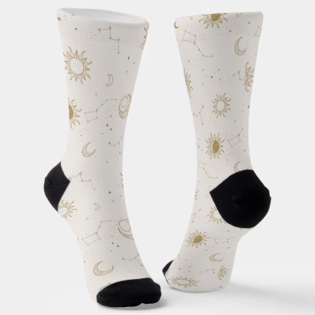 Chaussette Motif Constellation de style vintage (Angulaire)