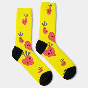 Chaussette motif corazones