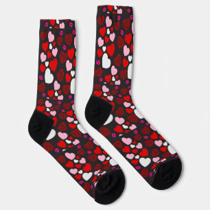 Chaussette motif corazones