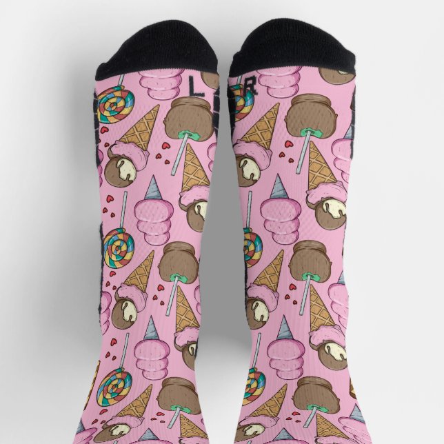 Chaussette Motif crème glacée | motif Lollies | lollipop 26 (Haut)