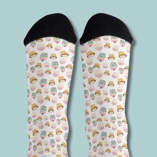Chaussette Motif Cupcake