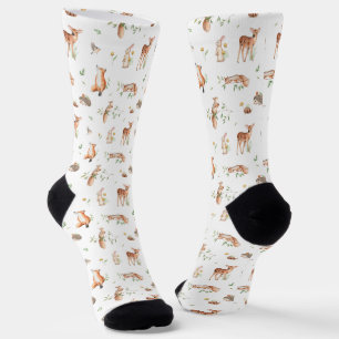 Chaussette Motif d'amis animaux de bois mignon