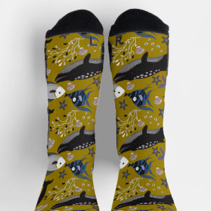 Chaussette Motif d'animaux aquatiques   vie sous-marine 18
