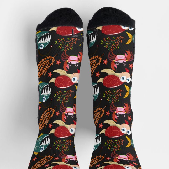 Chaussette Motif d'animaux aquatiques | vie sous-marine en me (Haut)