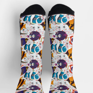 Chaussette Motif d'animaux aquatiques vie sous-marine océan