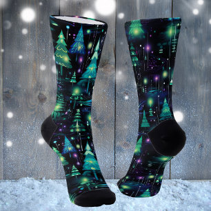 Chaussette Motif d'arbre forestier enchanté