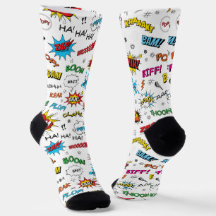 Chaussette Motif de bandes dessinées Superheroes