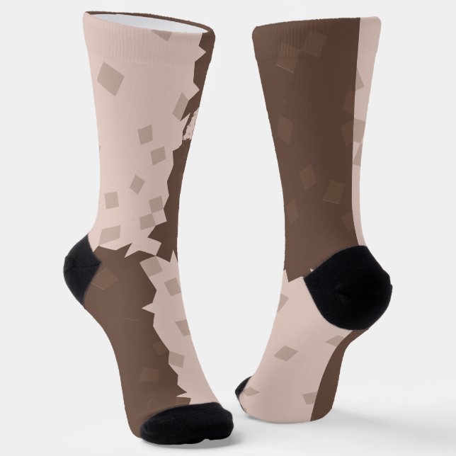 Chaussette Motif de biscuits de Noël en échiquier (Angulaire)