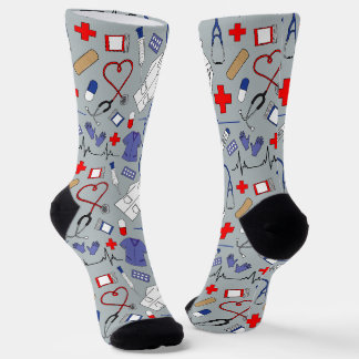Chaussette Motif de blouse de docteur et d'infirmière