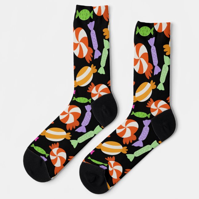 Chaussette Motif de bonbons | motif Lollies | bande lollipop  (Gauche)