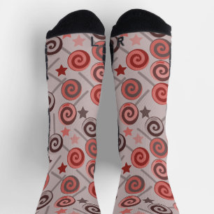 Chaussette Motif de bonbons motif Lollies lollipop 18 Coq