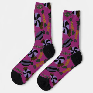 Chaussette Motif de bonbons   motif Lollies   lollipop 33 Fou