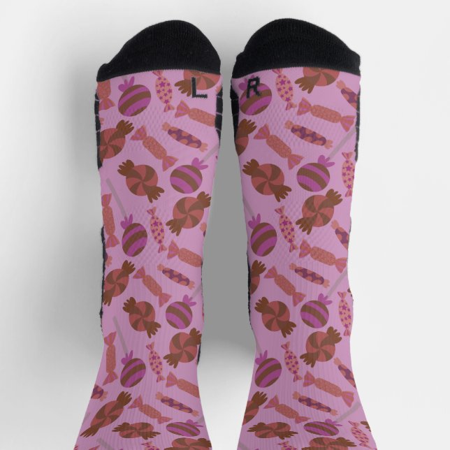 Chaussette Motif de bonbons | motif Lollies | lollipop 34 iPa (Haut)