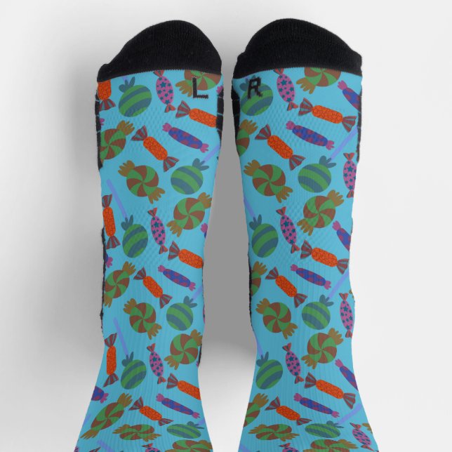 Chaussette Motif de bonbons | motif Lollies | lollipop 36 Wra (Haut)