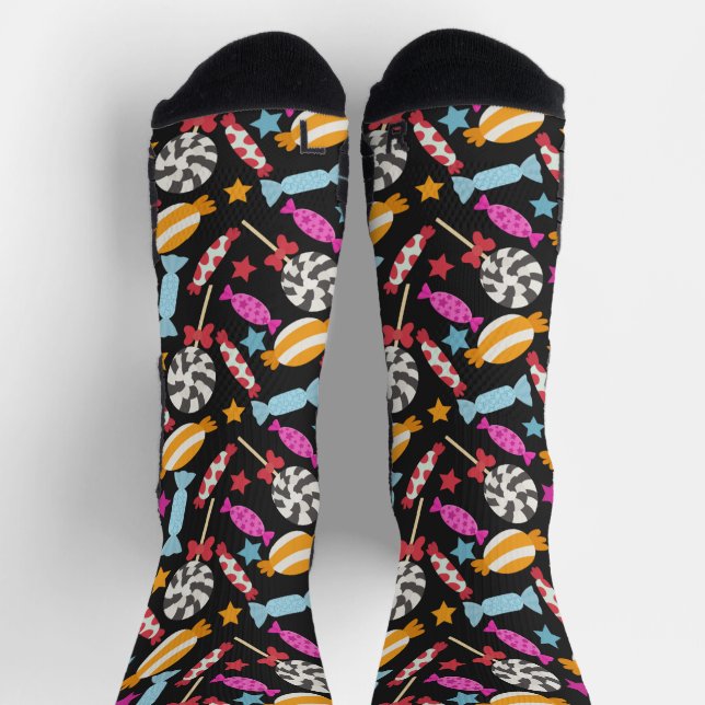 Chaussette Motif de bonbons | motif Lollies | lollipop 56 Yog (Haut)