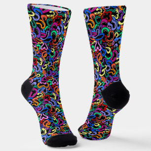 Chaussette Motif de bulle coloré