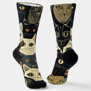 Chaussette Motif de chat Artsy