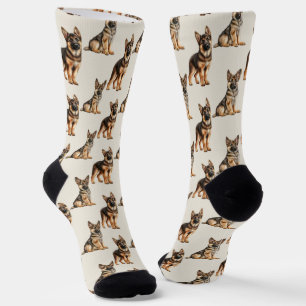 Chaussette Motif de chien berger allemand