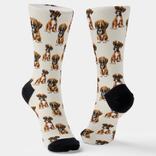 Chaussette Motif de chien de boîte mignon
