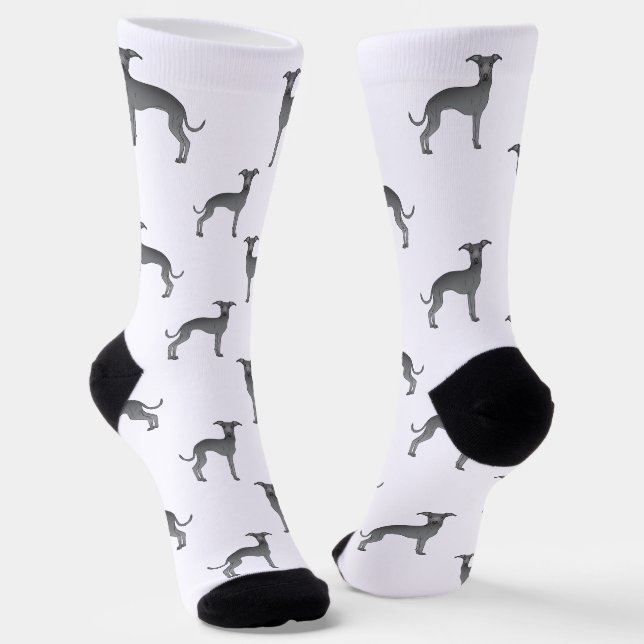 Chaussette Motif de chien de dessin animé mignon Greyhound It (Angulaire)