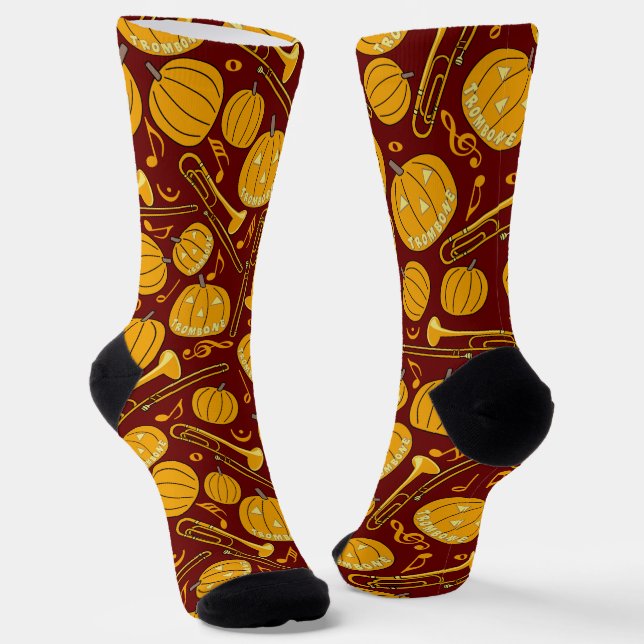 Chaussette Motif de citrouille d'Halloween pour grands trombo (Angulaire)