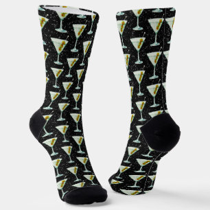 Chaussette Motif de cocktails Martini