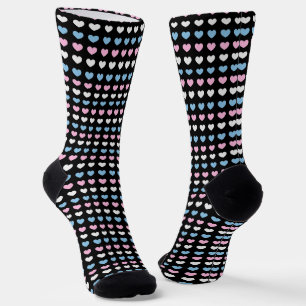 Chaussette Motif de coeur transgenre