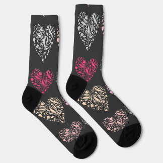 Chaussette motif de cœurs