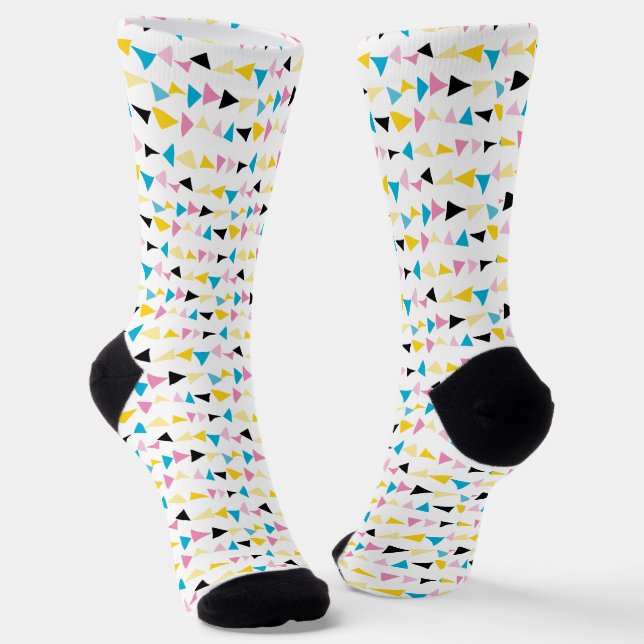 Chaussette Motif de confetti géométrique moderne (Angulaire)