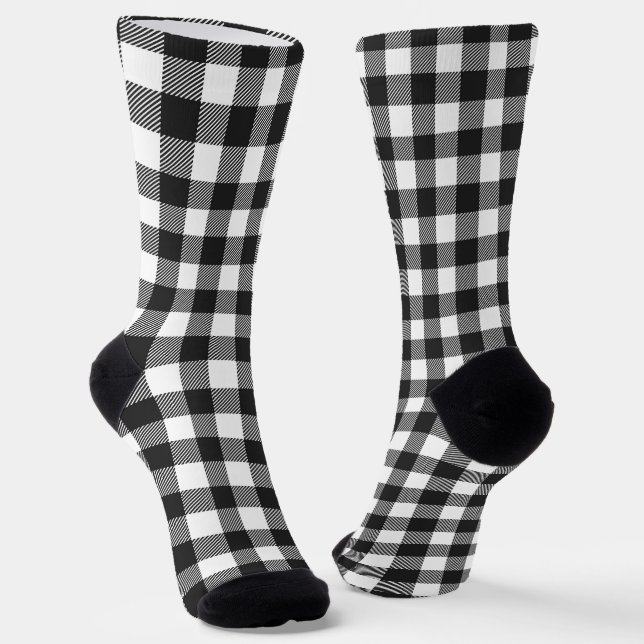 Chaussette Motif de contrôle du bison noir (Angulaire)
