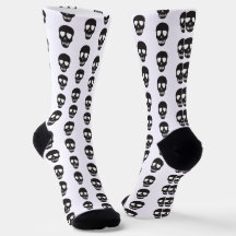 Motif de crâne noir et blanc personnalisé