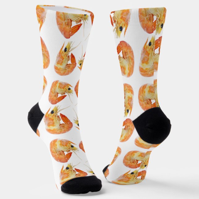 Chaussette motif de crevettes Abstrait (Angulaire)