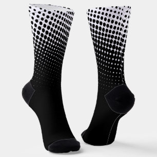 Chaussette Motif de dégradé noir et blanc