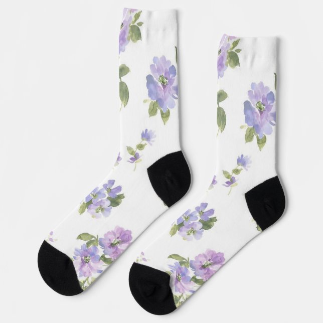 Chaussette Motif de fleurs (Gauche)