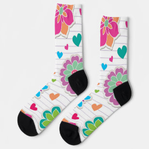 Chaussette Motif de fleurs