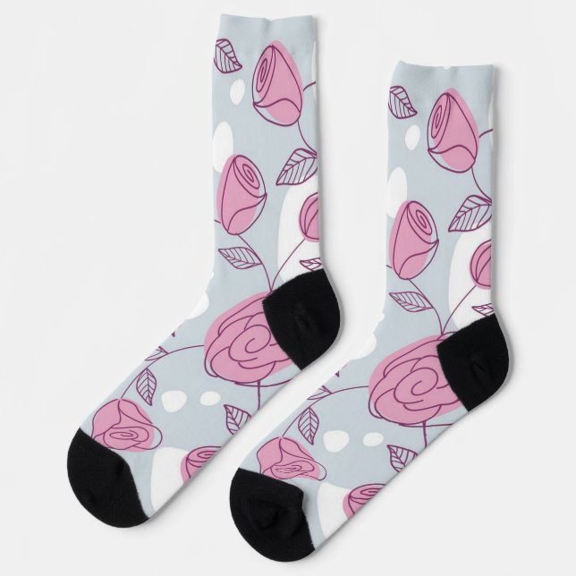 Chaussette Motif de fleurs (Gauche)