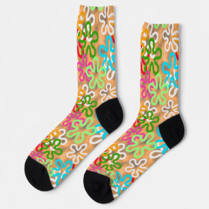 Chaussette Motif de formes Abstraites de Blob Africain coloré